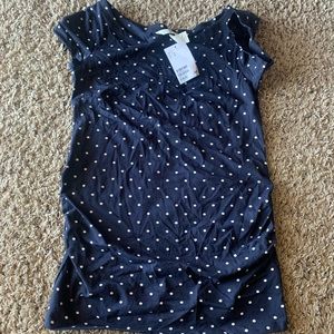 H&M | MAMA Navy & White Polka Dot Maternity Tee